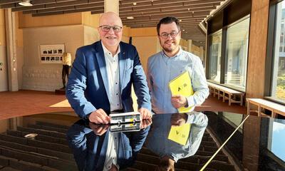 Kurt Moens en David Coppens in het Provinciehuis