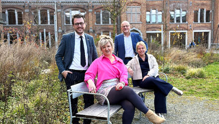 De vier gedeputeerden voor de Leopoldskazerne